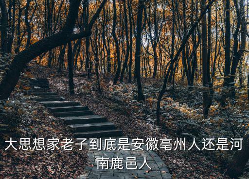 大思想家老子到底是安徽亳州人還是河南鹿邑人