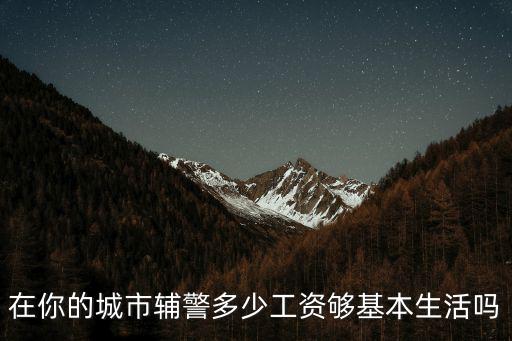 在你的城市輔警多少工資夠基本生活嗎