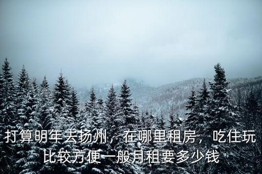 揚州一般租房多少錢,一般月租要多少錢