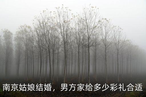 南京姑娘結(jié)婚，男方家給多少彩禮合適