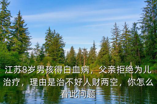 江蘇8歲男孩得白血病，父親拒絕為兒治療，理由是治不好人財兩空，你怎么看此問題