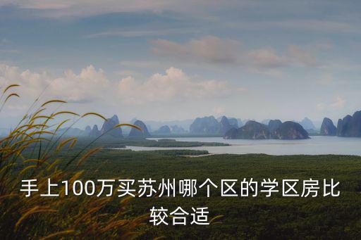 手上100萬買蘇州哪個區的學區房比較合適