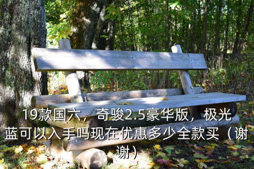 19款國六，奇駿2.5豪華版，極光藍可以入手嗎現在優惠多少全款買（謝謝）
