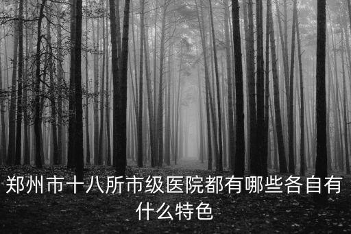鄭州市十八所市級醫(yī)院都有哪些各自有什么特色