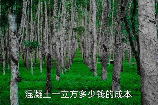 混凝土一立方多少錢的成本