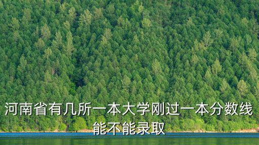 河南省有幾所一本大學剛過一本分數線能不能錄取