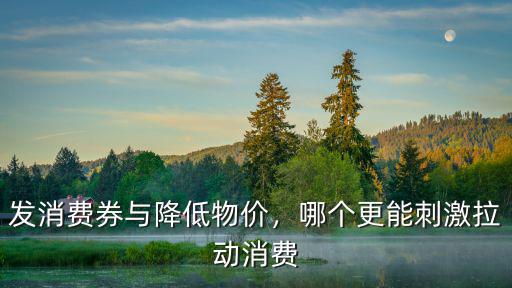 南京每人發多少消費券,發消費券與降低物價