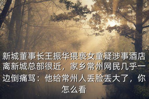 常州新城董事長有多少錢,常州房產大佬新城出手了