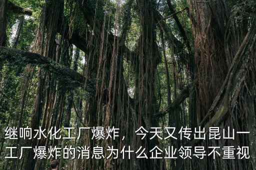繼響水化工廠爆炸，今天又傳出昆山一工廠爆炸的消息為什么企業領導不重視