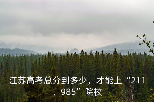江蘇多少分能上本科,江蘇高考總分到多少