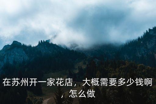 蘇州店面租金要多少錢一個月多少錢,大概需要多少錢啊