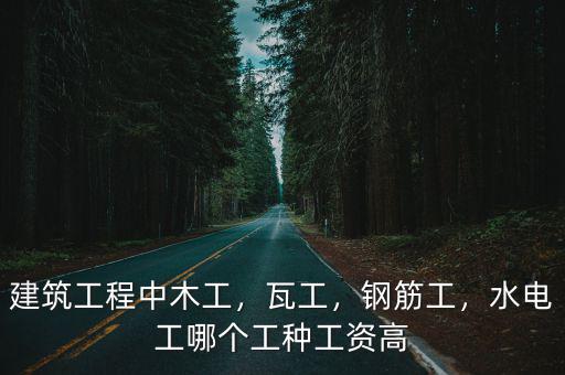 建筑工程中木工，瓦工，鋼筋工，水電工哪個工種工資高