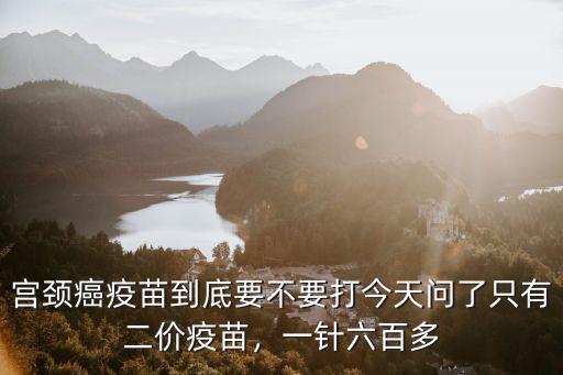 宮頸癌疫苗到底要不要打今天問了只有二價疫苗，一針六百多