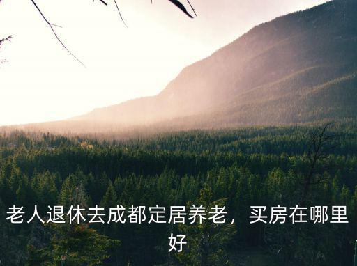 成都頤景養(yǎng)老中心在哪里,買房在哪里好
