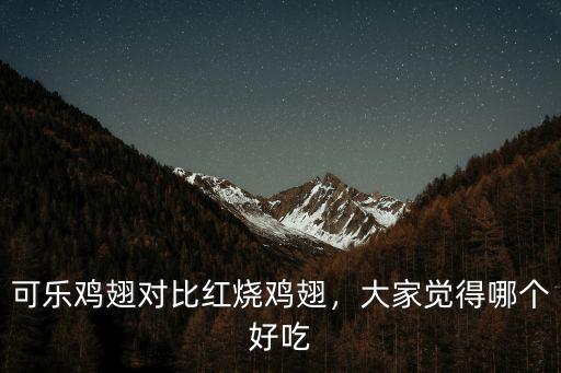 可樂雞翅對比紅燒雞翅，大家覺得哪個好吃