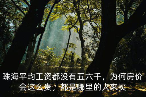 珠海平均工資都沒(méi)有五六千，為何房?jī)r(jià)會(huì)這么貴，都是哪里的人來(lái)買(mǎi)