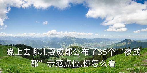 晚上去哪兒耍成都公布了35個(gè)“夜成都”示范點(diǎn)位,你怎么看