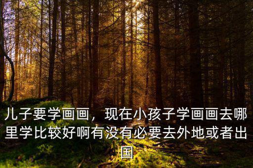 兒子要學畫畫，現在小孩子學畫畫去哪里學比較好啊有沒有必要去外地或者出國