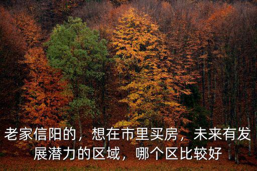 信陽市買房哪里好,想在市里買房