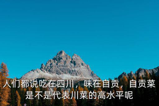 人們都說吃在四川，味在自貢，自貢菜是不是代表川菜的高水平呢