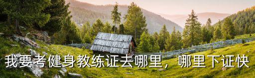 我要考健身教練證去哪里，哪里下證快
