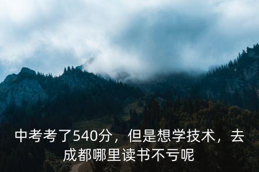 2021成都中考沒上線去哪里讀,中考考了540分