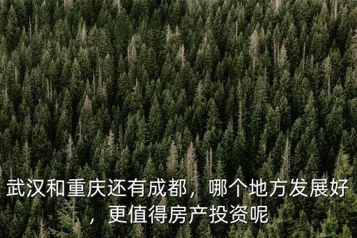 武漢和重慶還有成都，哪個地方發(fā)展好，更值得房產(chǎn)投資呢