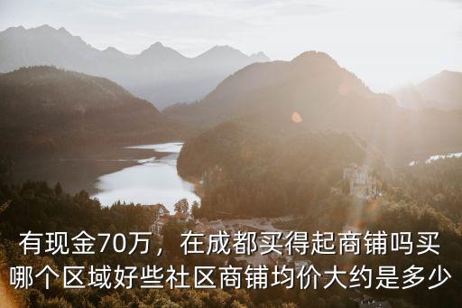 成都哪里的商鋪可以買,在成都買得起商鋪嗎