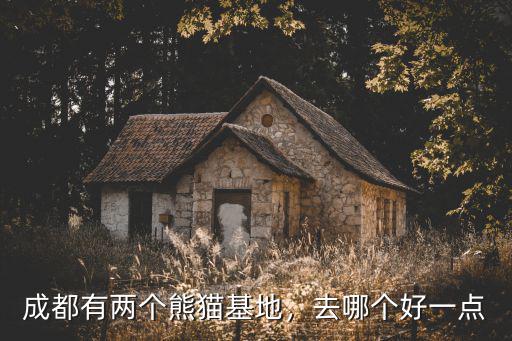 成都有兩個(gè)熊貓基地，去哪個(gè)好一點(diǎn)