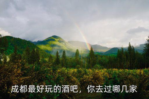 成都最好玩的酒吧，你去過哪幾家