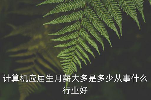 鄭州計算機應屆生工資多少錢,計算機應屆生月薪大多是多少