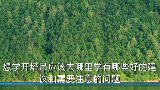 想學開塔吊應該去哪里學有哪些好的建議和需要注意的問題