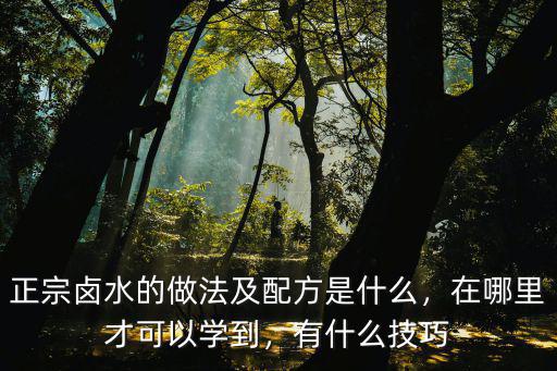 南陽哪里可以買到正宗鹵料,在哪里才可以學(xué)到