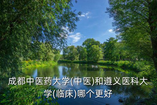 成都中醫藥大學(中醫)和遵義醫科大學(臨床)哪個更好