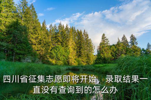 四川省征集志愿在哪里看,四川省征集志愿即將開始