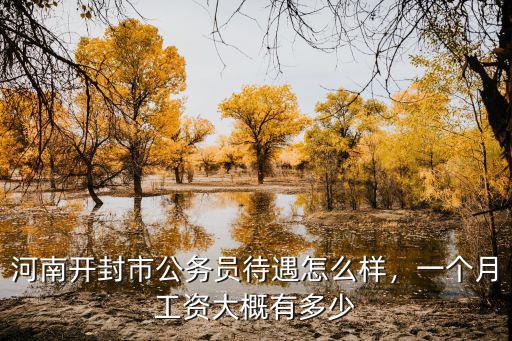 河南開封市公務員待遇怎么樣，一個月工資大概有多少
