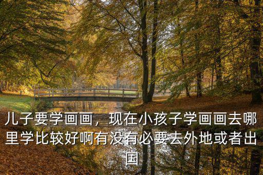 兒子要學畫畫，現在小孩子學畫畫去哪里學比較好啊有沒有必要去外地或者出國