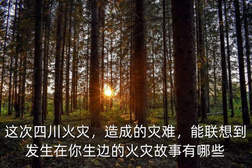 這次四川火災，造成的災難，能聯想到發生在你生邊的火災故事有哪些