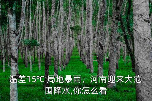 溫差15℃ 局地暴雨，河南迎來大范圍降水,你怎么看