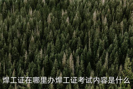 宜賓焊工證在哪里,焊工證在哪里辦