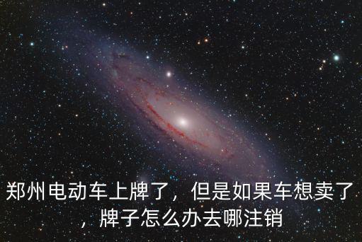 鄭州電動車上牌了，但是如果車想賣了，牌子怎么辦去哪注銷