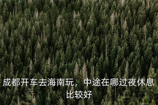 成都開車去海南玩，中途在哪過夜休息比較好