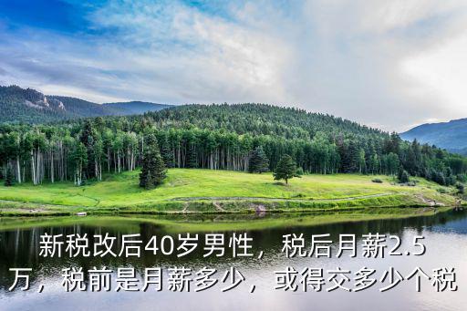 新稅改后40歲男性，稅后月薪2.5萬(wàn)，稅前是月薪多少，或得交多少個(gè)稅