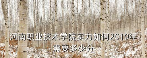 河南職業(yè)技術(shù)學(xué)院藝術(shù)生要多少分,河南職業(yè)技術(shù)學(xué)院實(shí)力如何