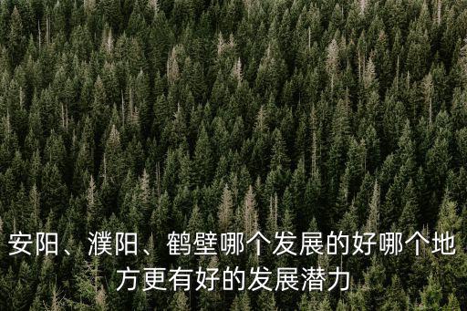 安陽、濮陽、鶴壁哪個發(fā)展的好哪個地方更有好的發(fā)展?jié)摿? class=