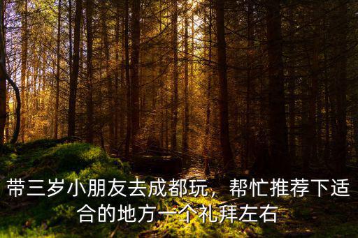成都晚上帶孩子哪里去玩,帶三歲小朋友去成都玩