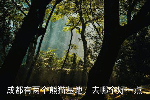 成都有兩個熊貓基地，去哪個好一點