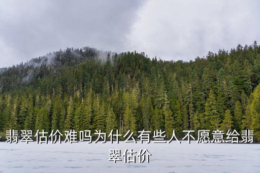 翡翠估價難嗎為什么有些人不愿意給翡翠估價