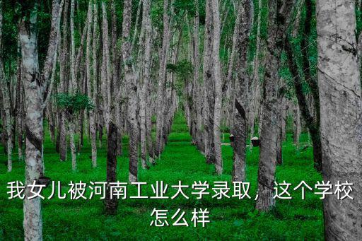 我女兒被河南工業(yè)大學(xué)錄取，這個(gè)學(xué)校怎么樣