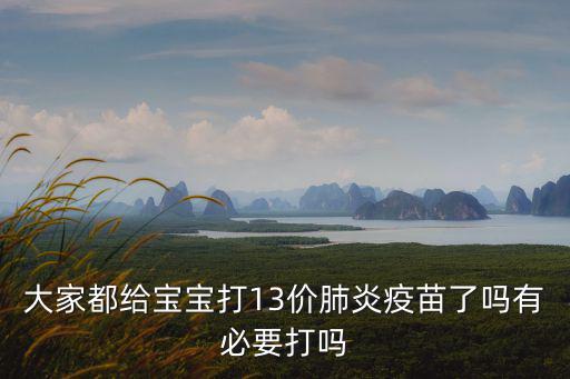 大家都給寶寶打13價(jià)肺炎疫苗了嗎有必要打嗎